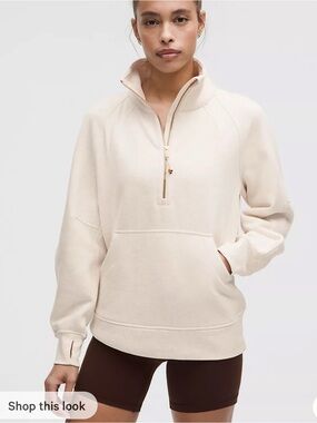 lululemon Scuba Oversized Funnel-Neck Half Zip long xs/small